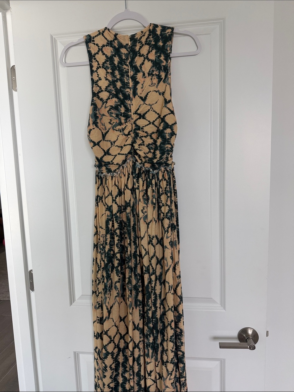 Ulla Johnson Beige and Black Patterned Sleeveless Maxi Dress - Picture 6 of 8